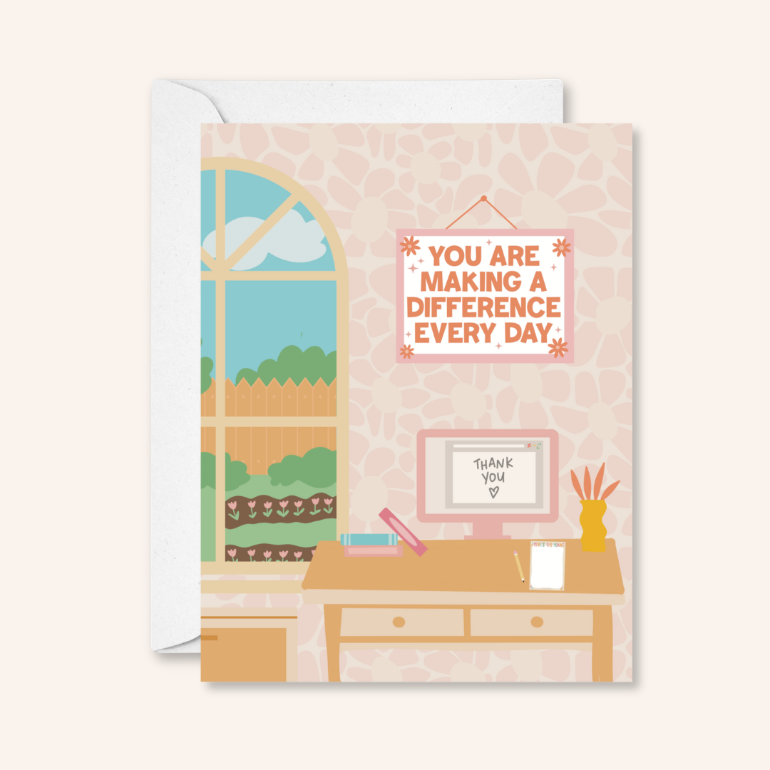 Making A Difference Sticker Card