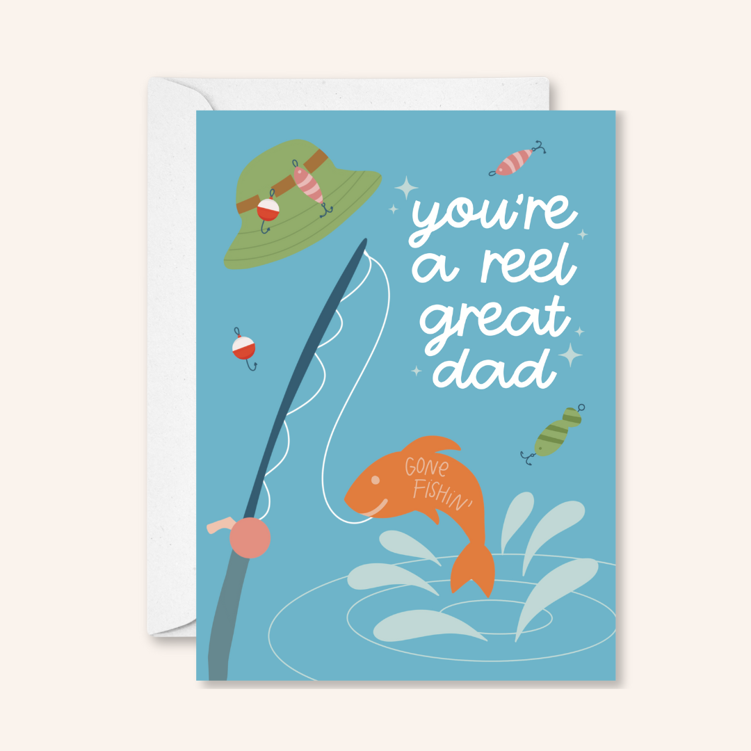 Reel Great Dad Sticker Card