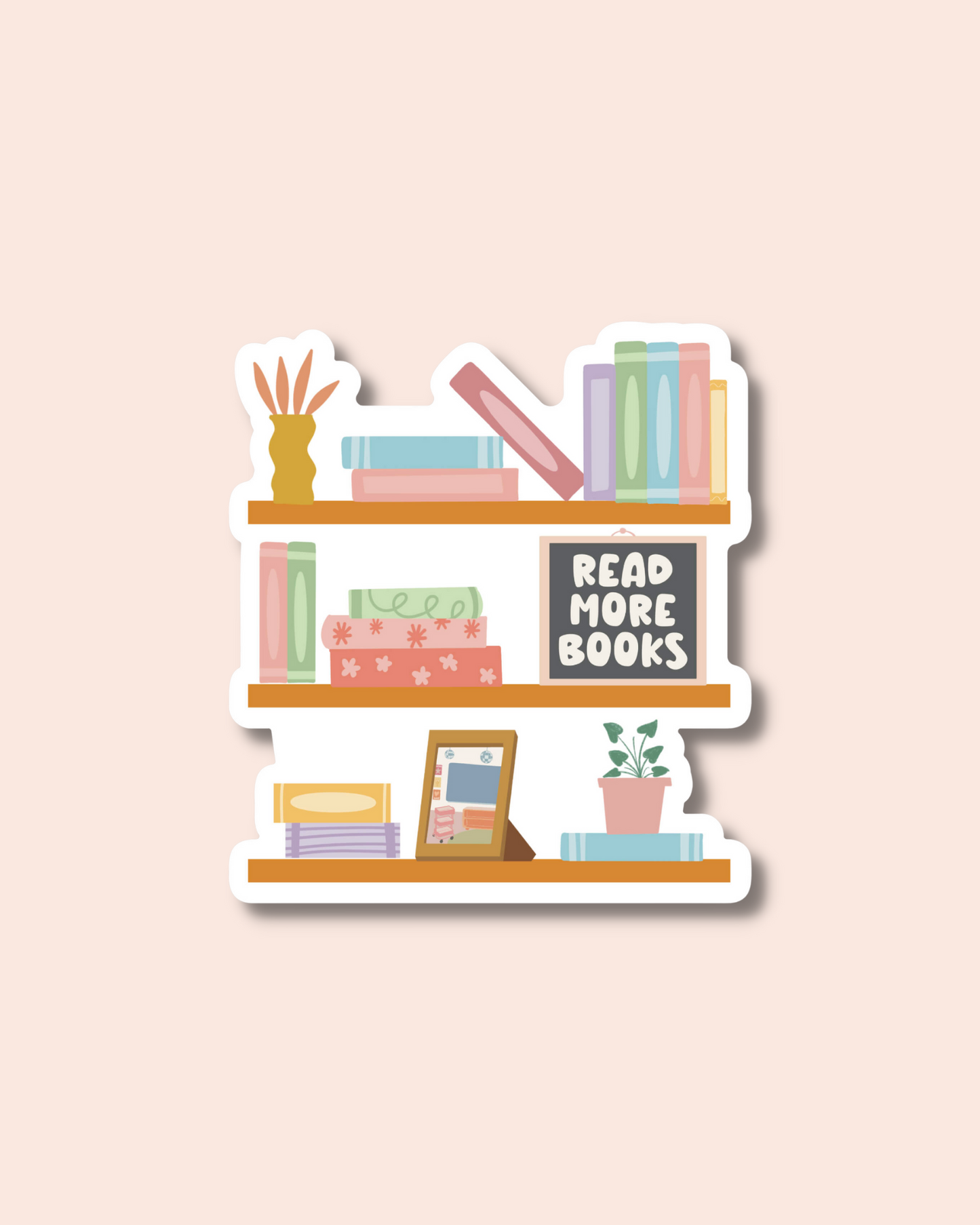 Read More Books Bookshelf Sticker