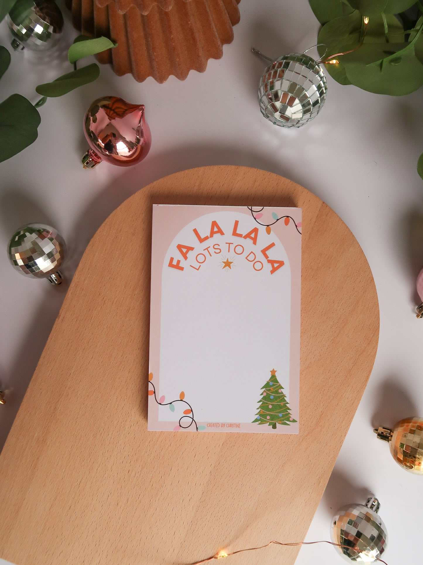 Fa La La Lots To Do Christmas Notepad