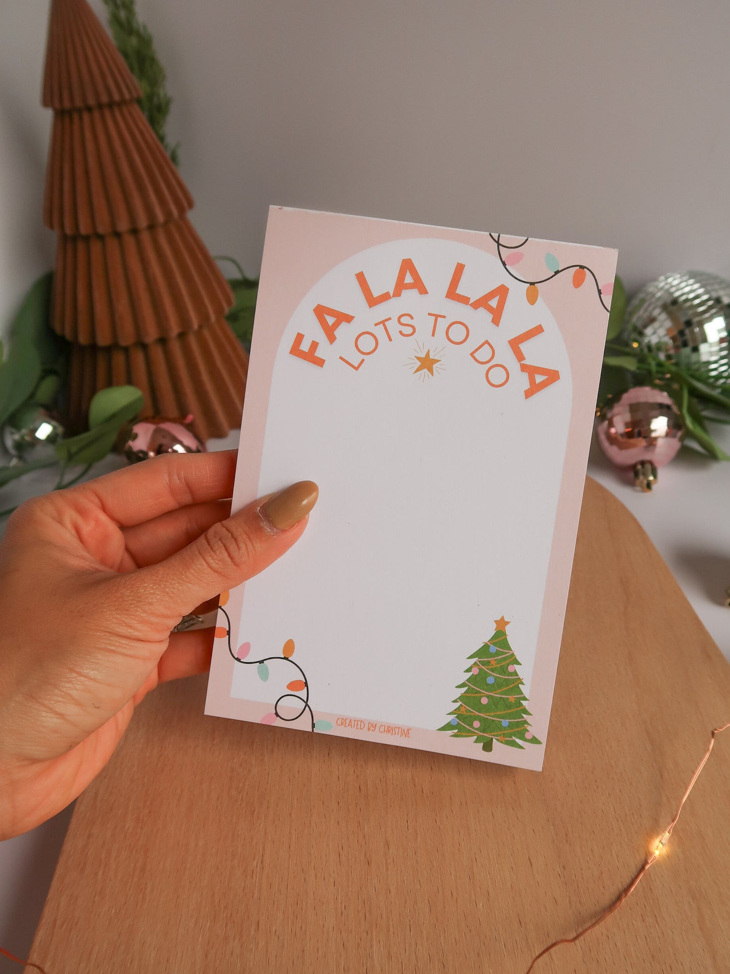 Fa La La Lots To Do Christmas Notepad