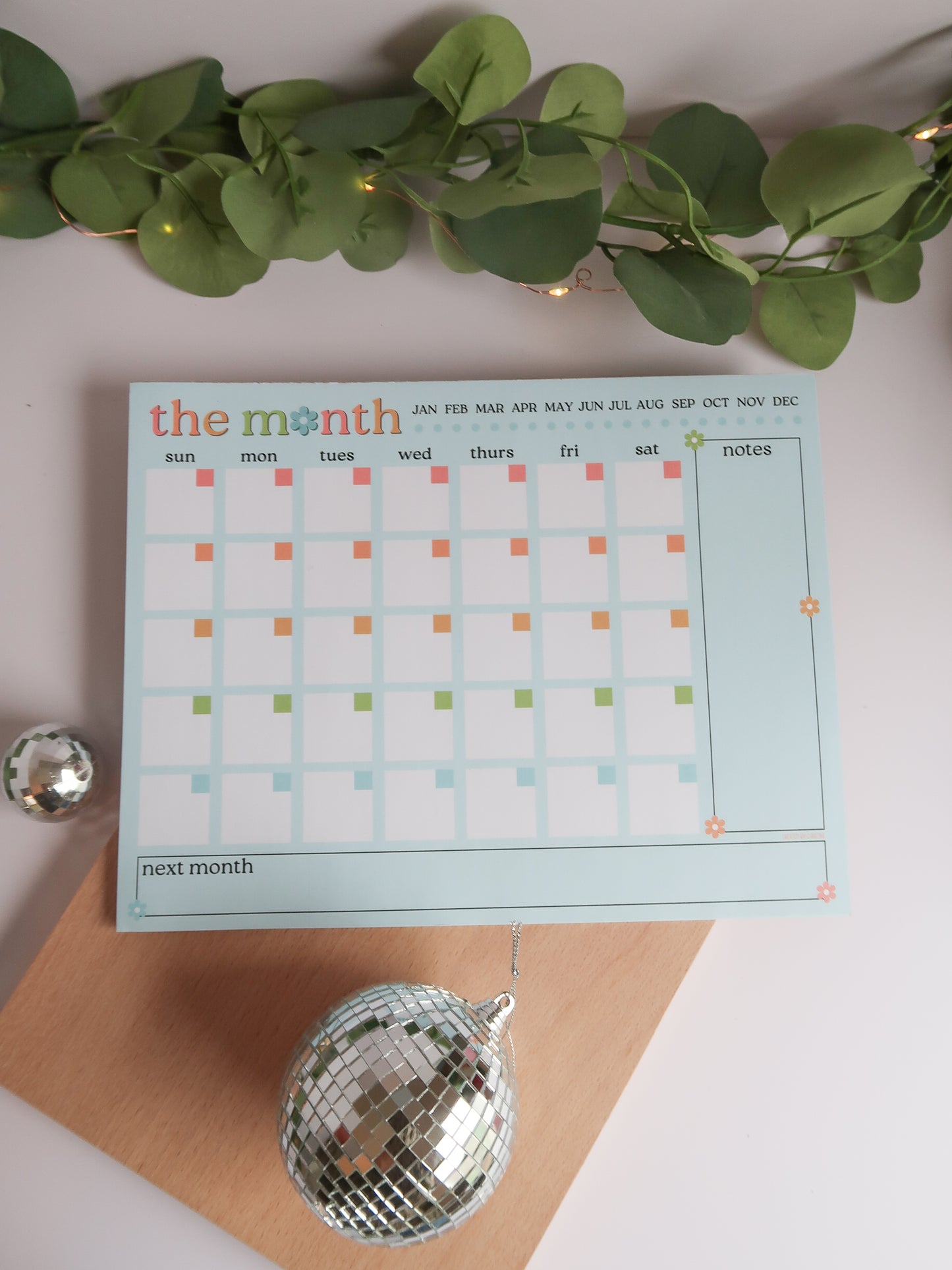 The Month - Monthly Planner Notepad