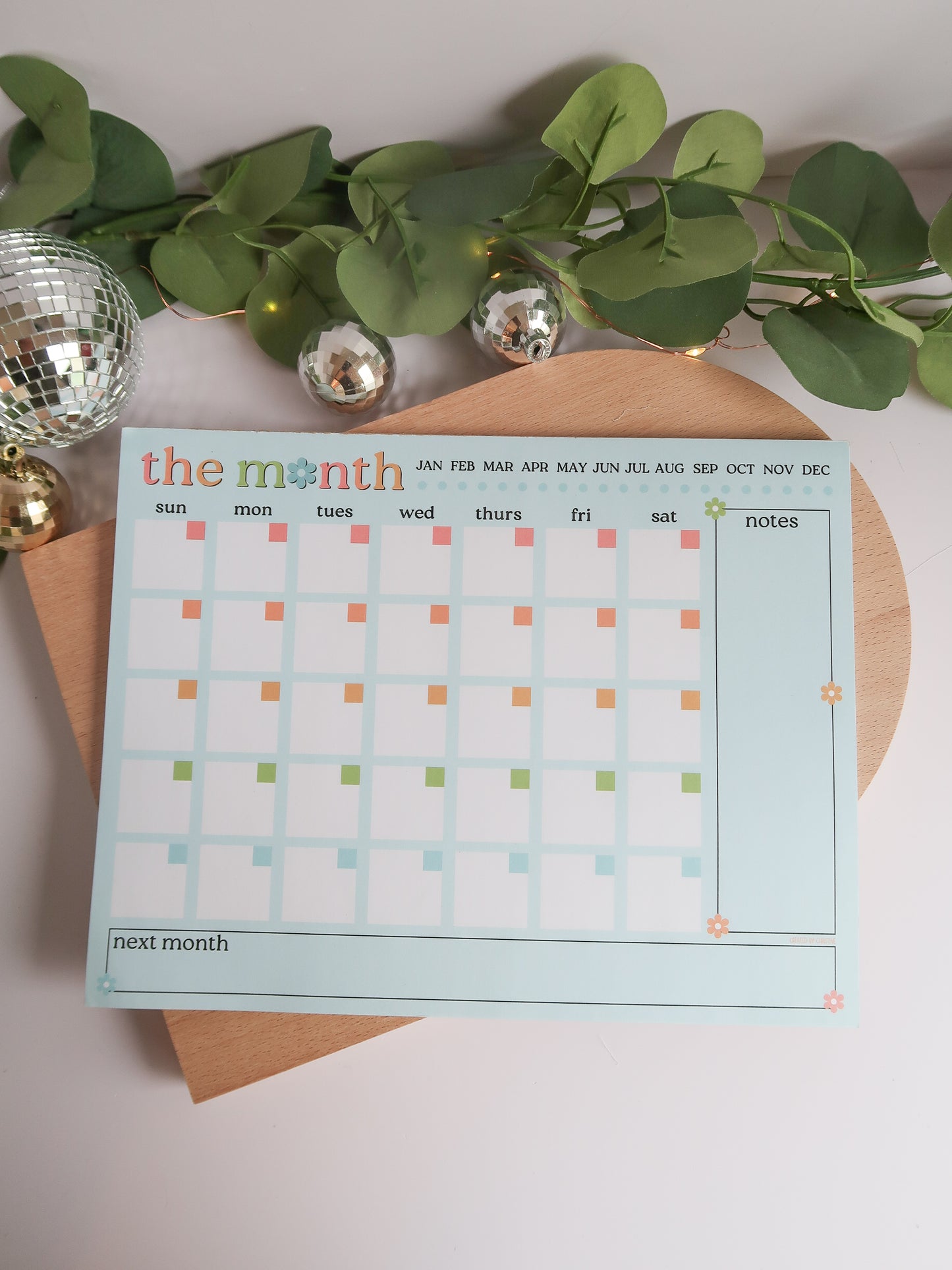 The Month - Monthly Planner Notepad