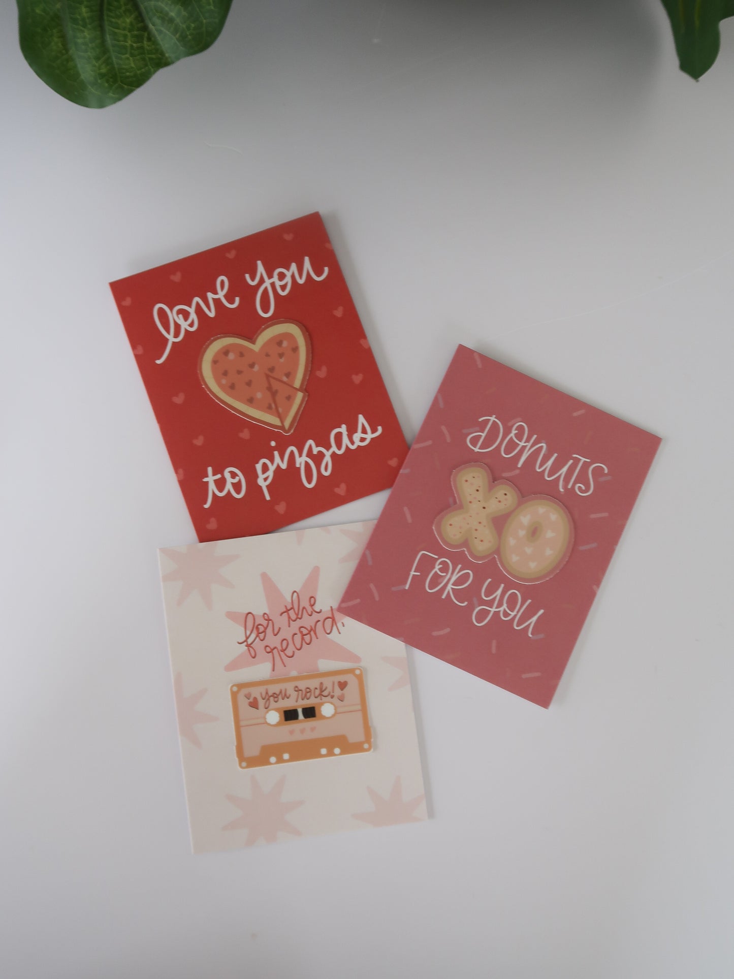 Love You To Pizzas Valentine Sticker Card