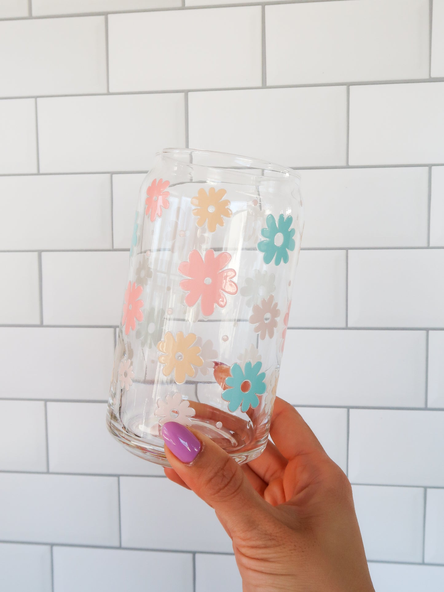 Flower Glass Can