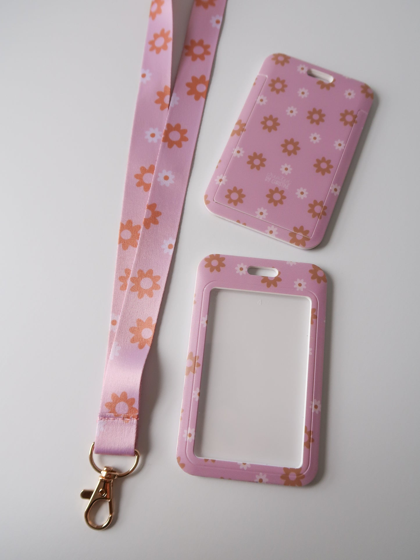 Sunset Bouquet Card Holder and Lanyard