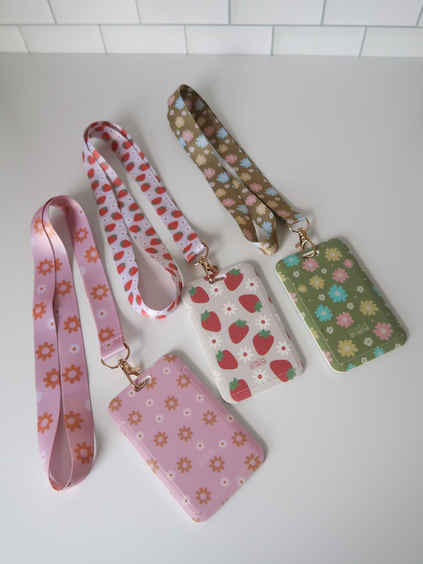 Garden Bloom Card Holder and Lanyard