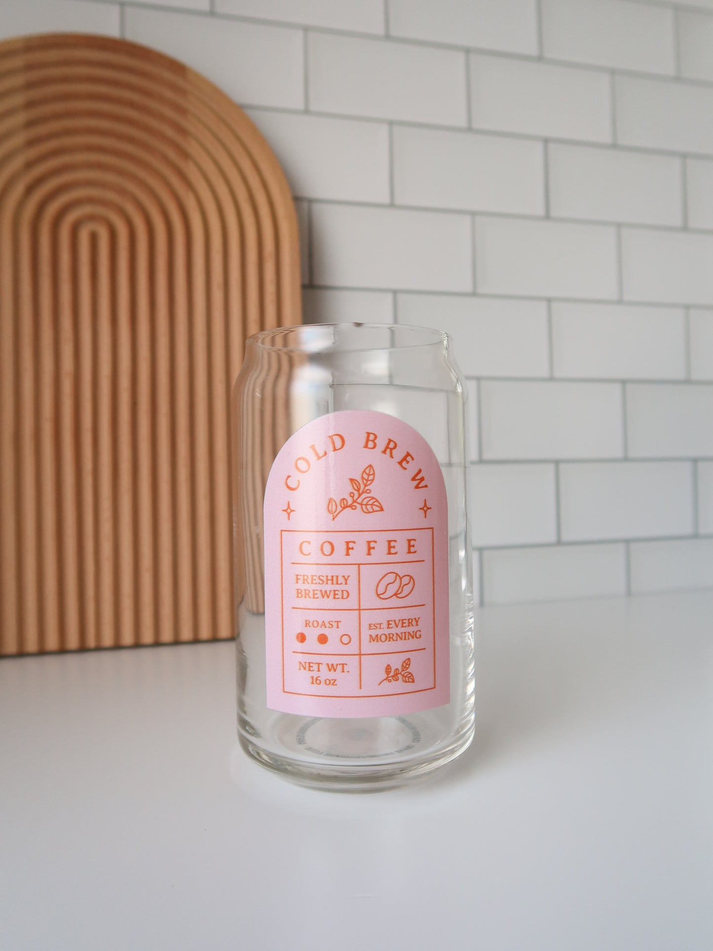 Freshly Brewed Coffee Glass Cup