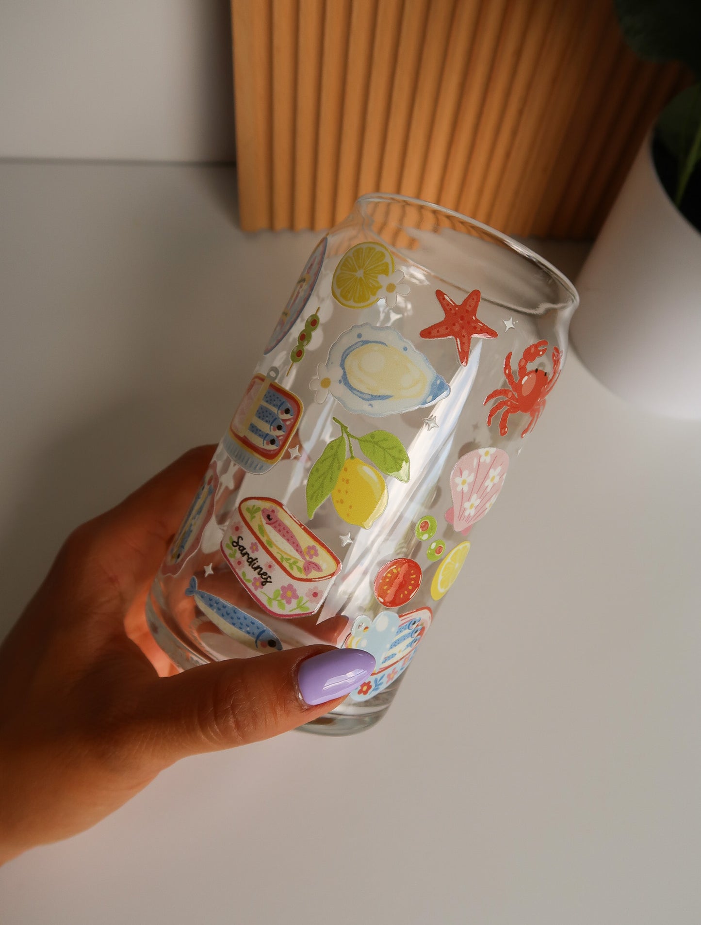 Seas the Day Glass Cup