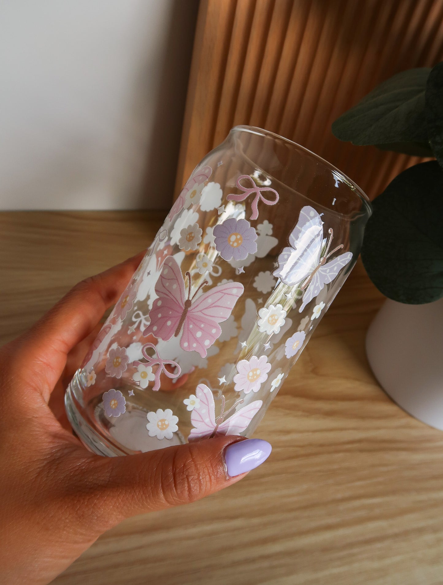 Butterfly Glass Cup