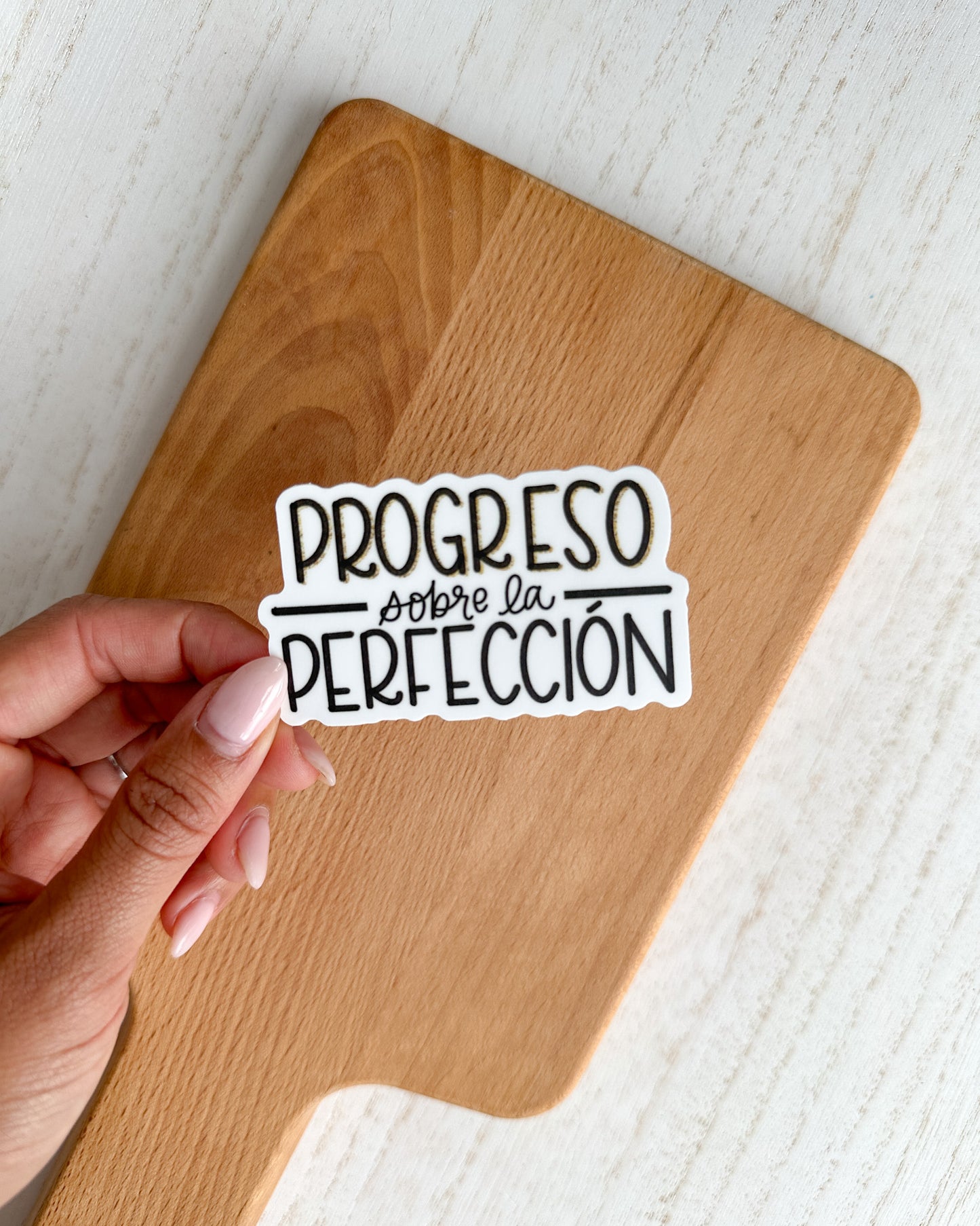 Progreso sobre la Perfección Sticker