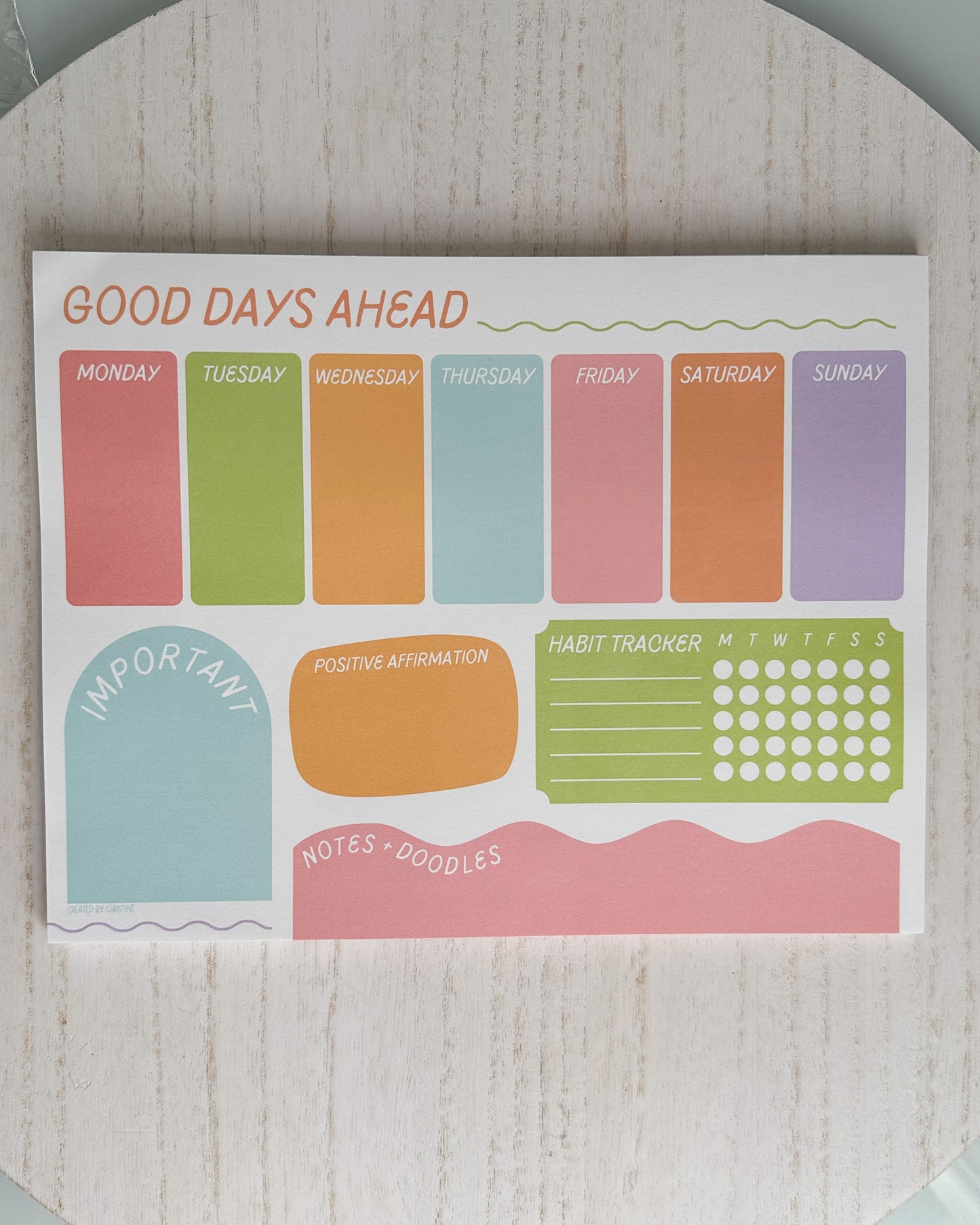 Good Days Ahead Planner Notepad