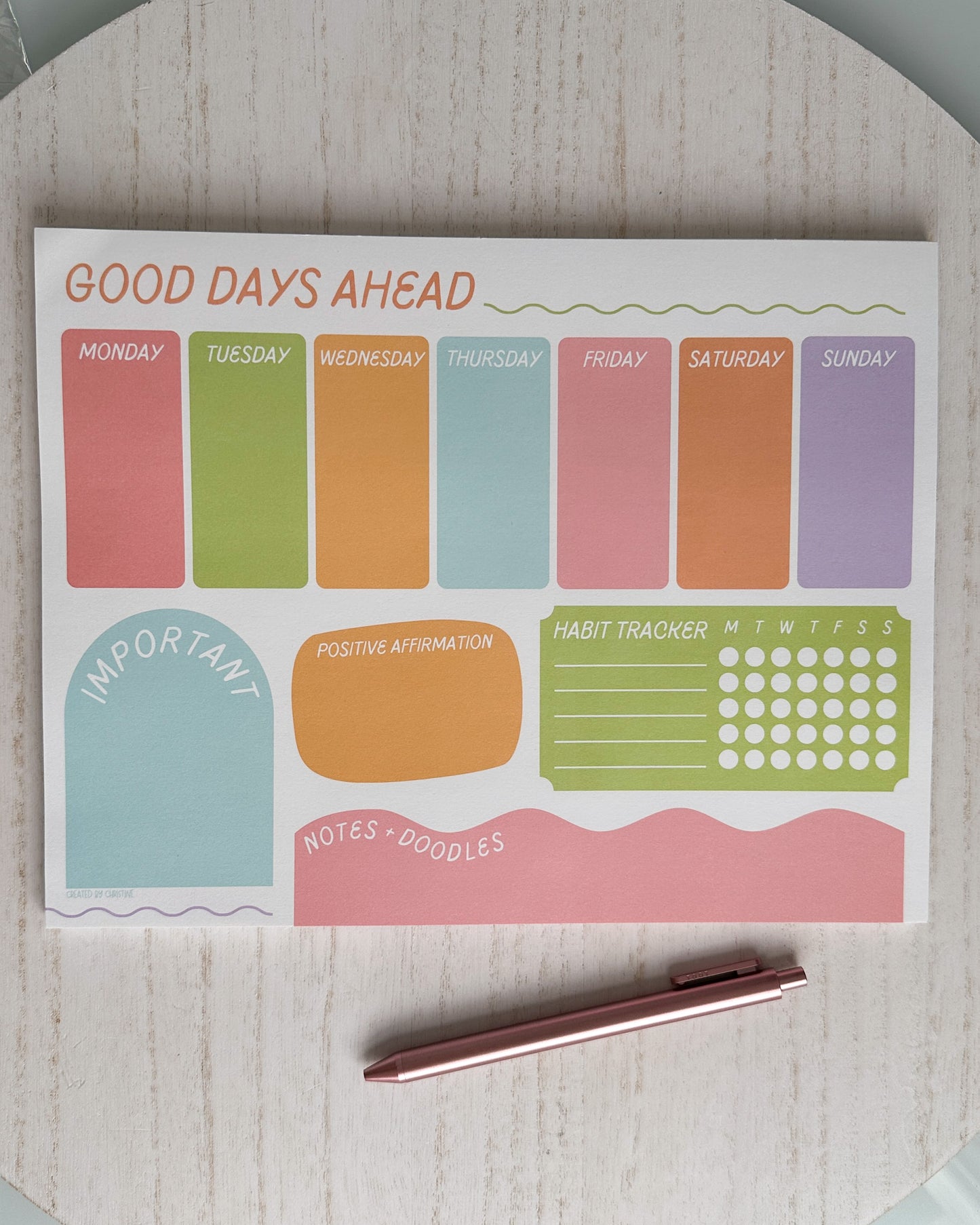 Good Days Ahead Planner Notepad