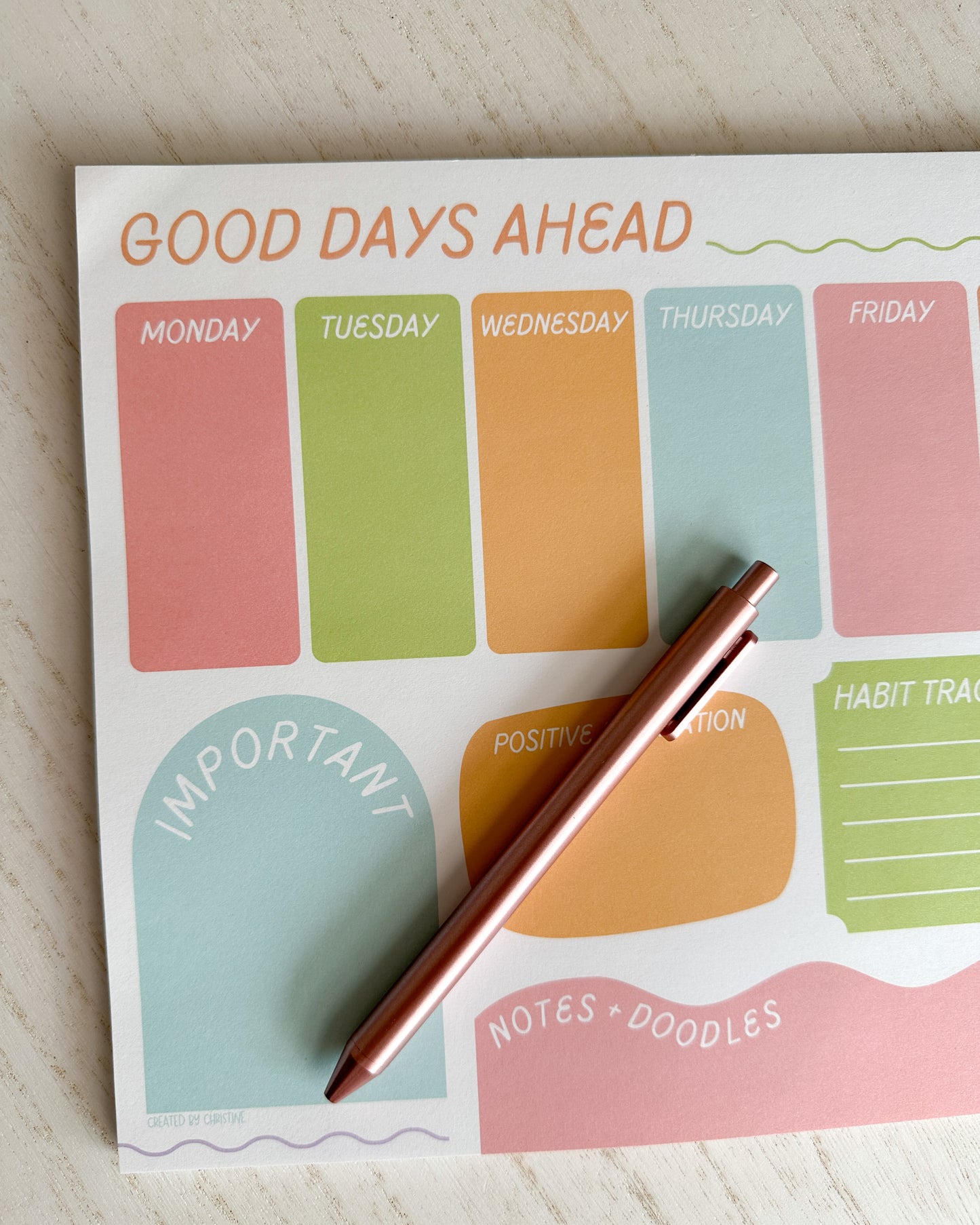 Good Days Ahead Planner Notepad