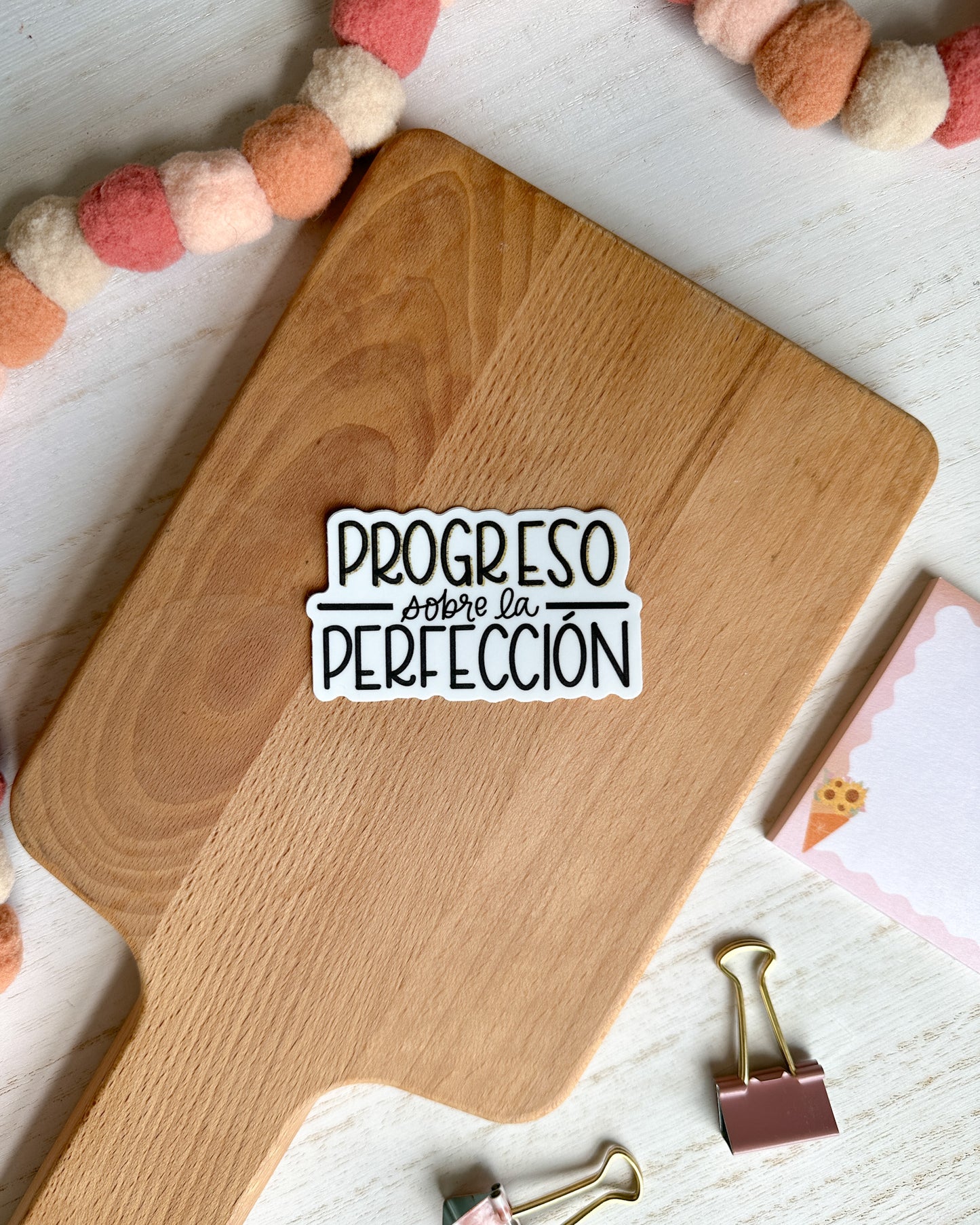 Progreso sobre la Perfección Sticker