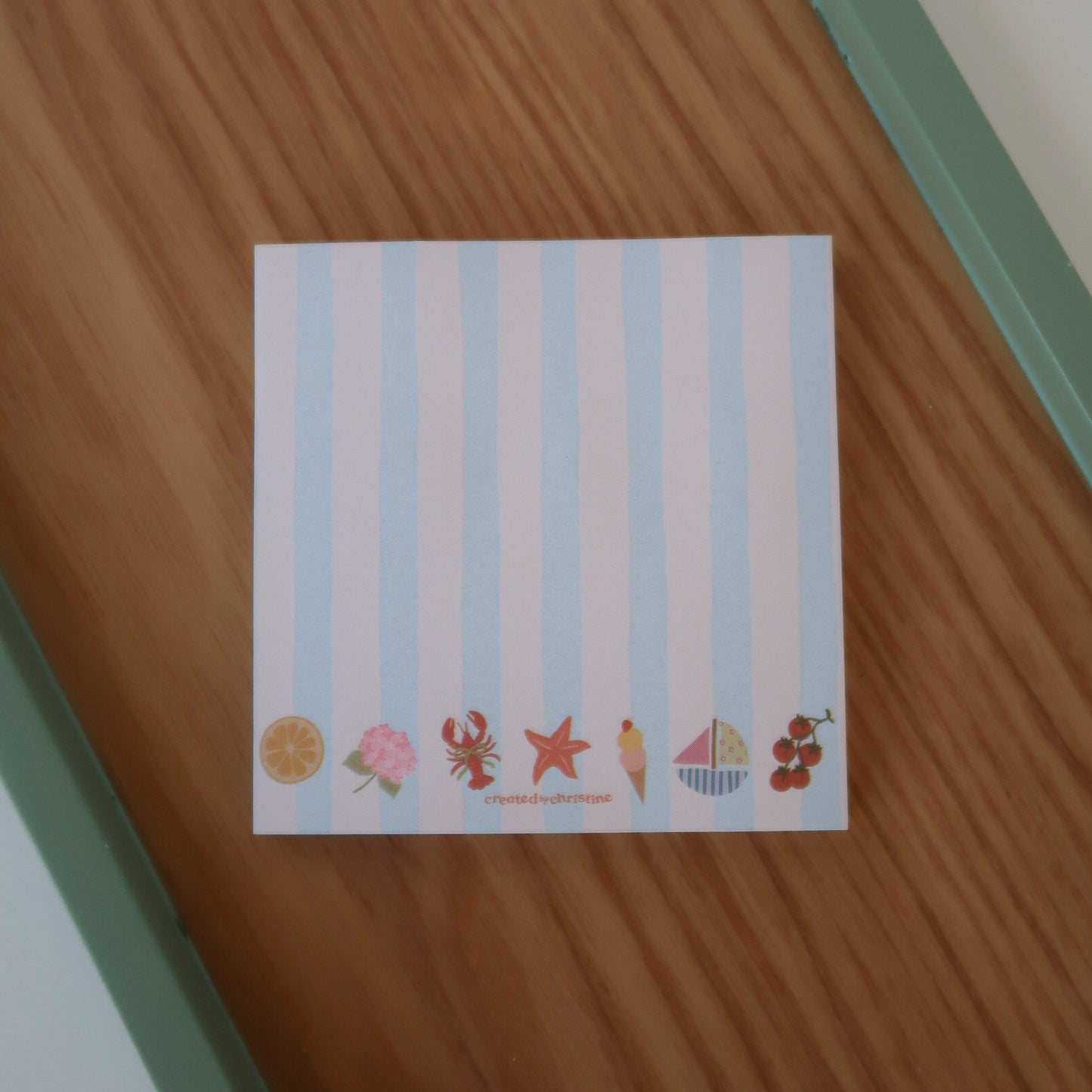 Coastal Stripes Sticky Notes