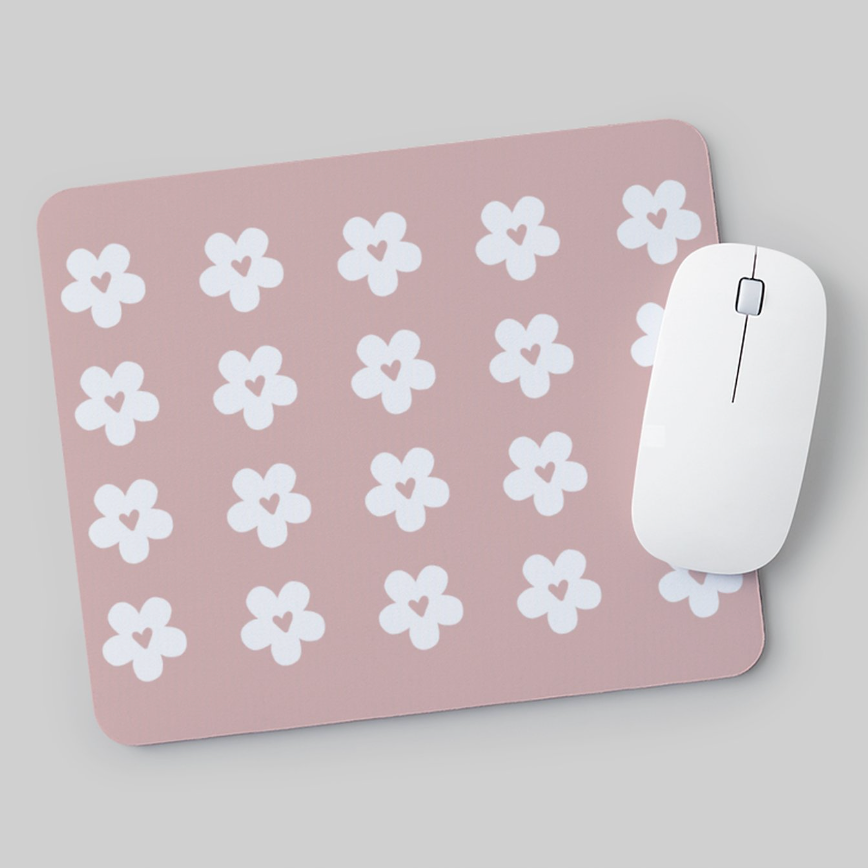 Heart Flower Mousepad