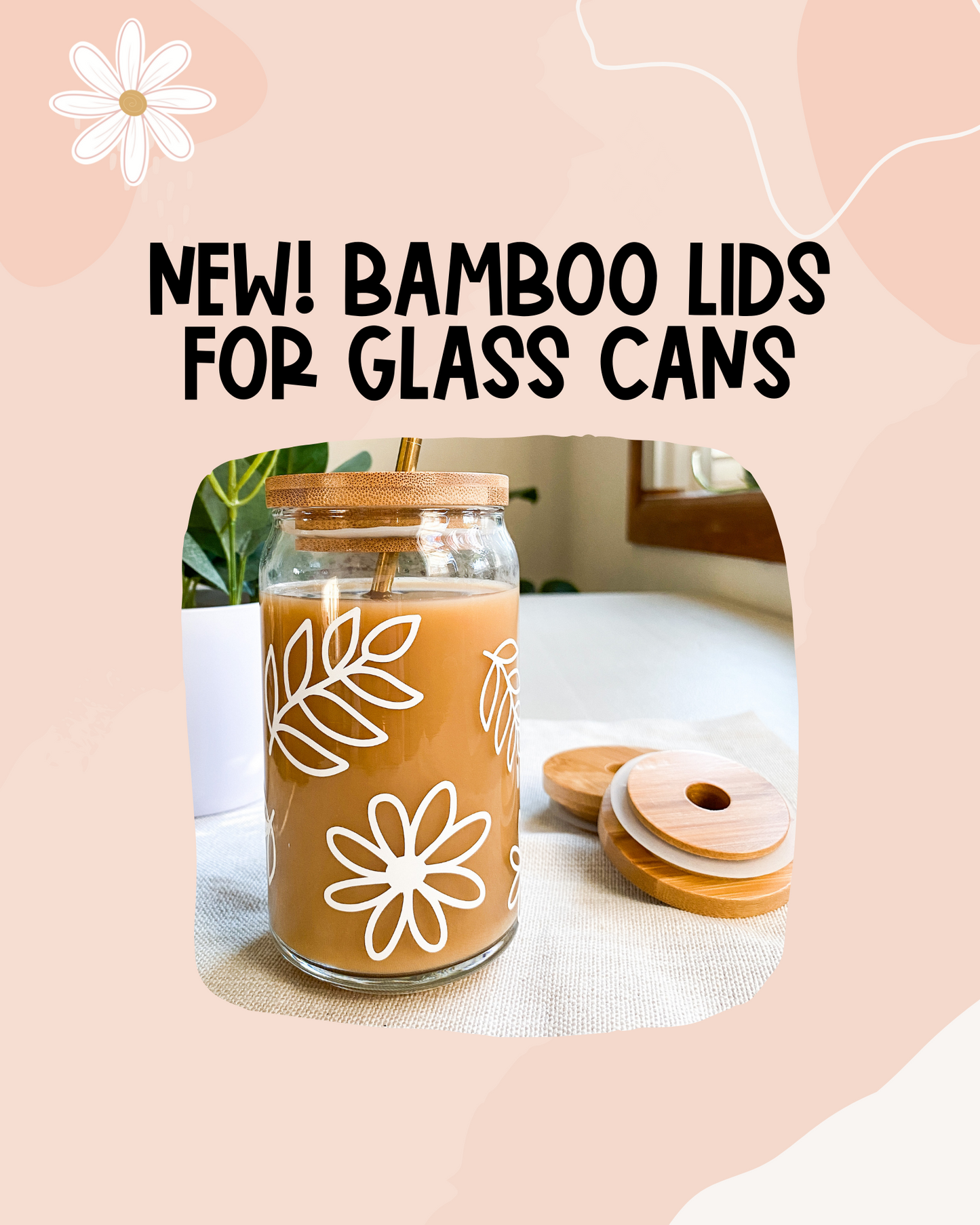 Bamboo Lids for Glass Cans