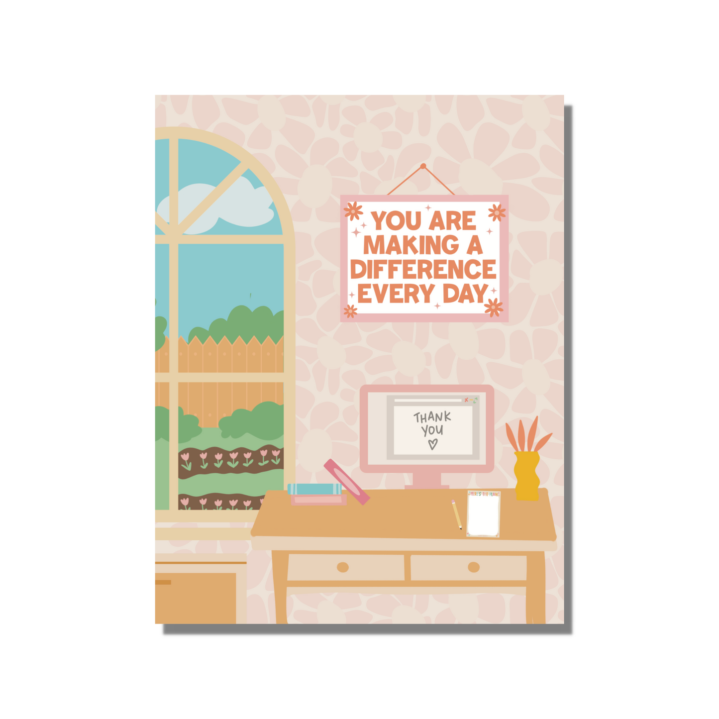 Making A Difference Teacher Thank You Greeting Sticker Card