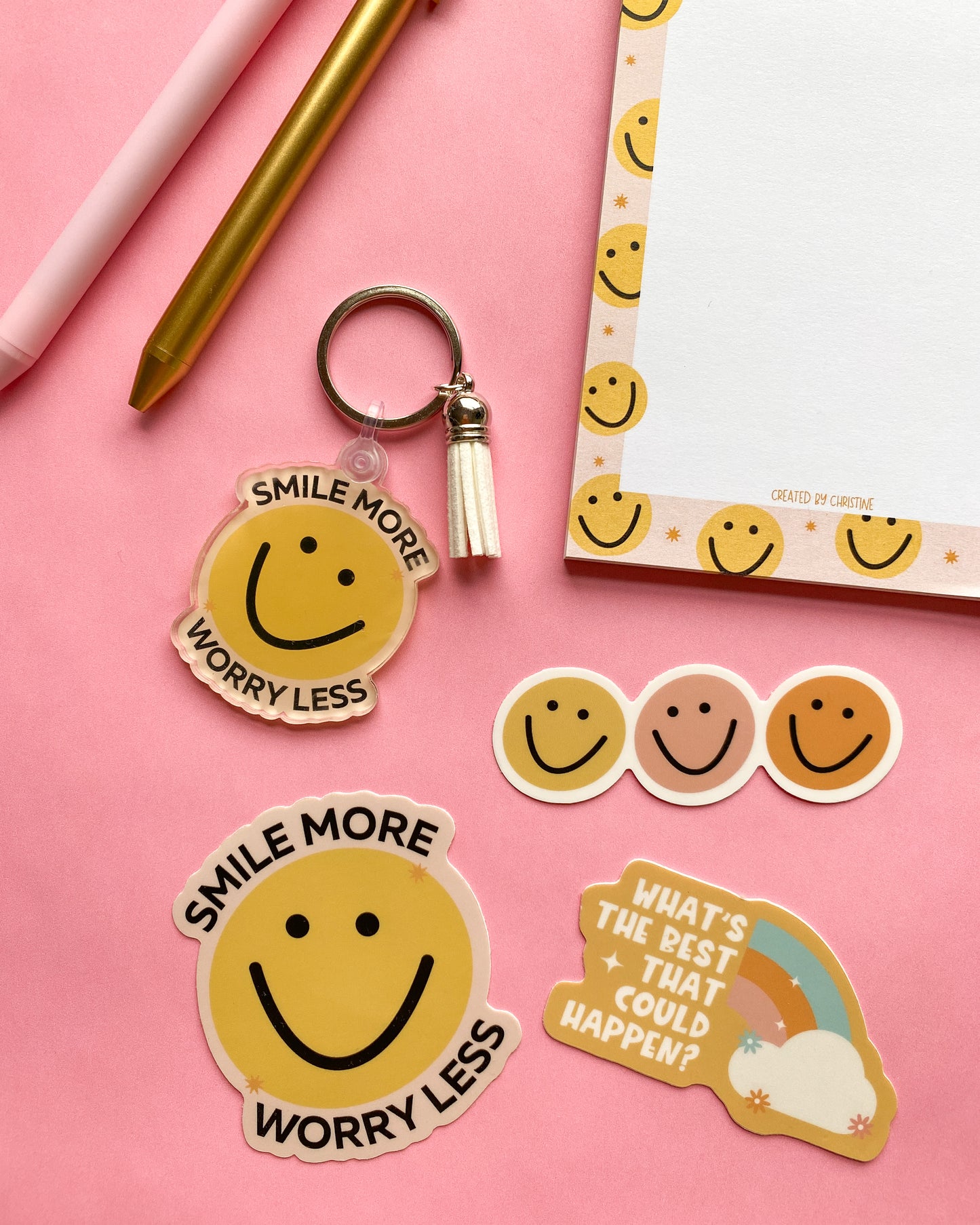 Smile Face Trio Sticker