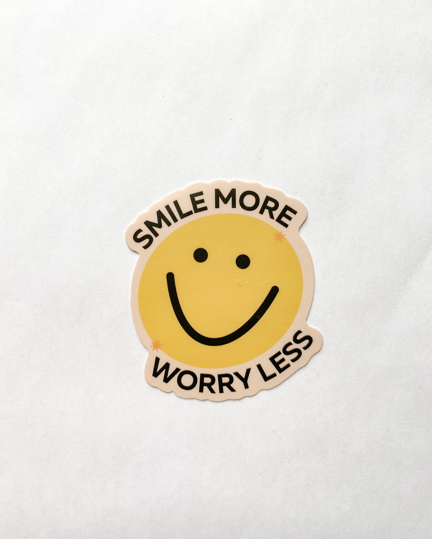 Smile More Worry Less Sticker