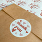 Thank You Valentine's Packaging Stickers