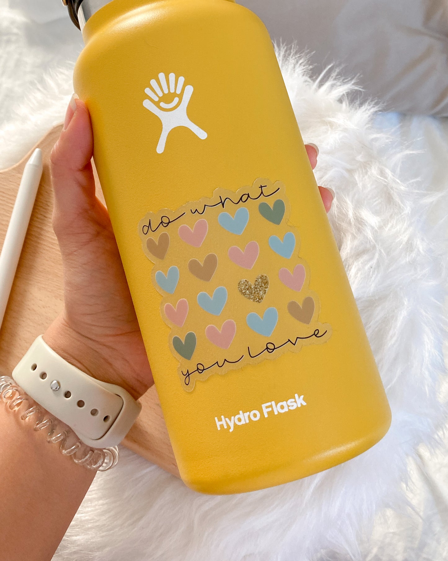 Do What You Love Heart Pattern Sticker