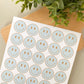 Smile Face Packaging Sticker Sheets