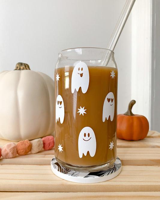 Cute Ghosts Glass Cup