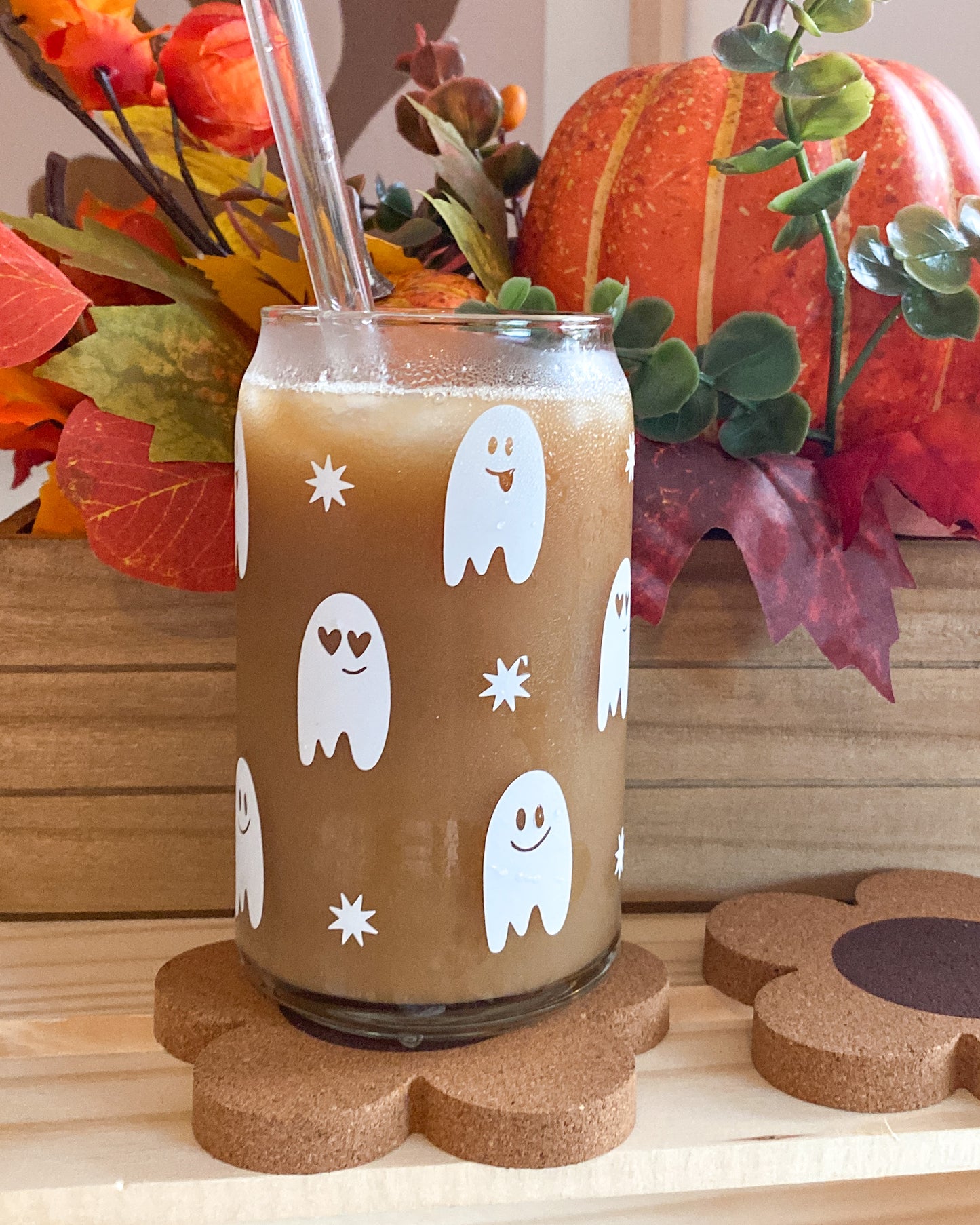 Cute Ghosts Glass Cup