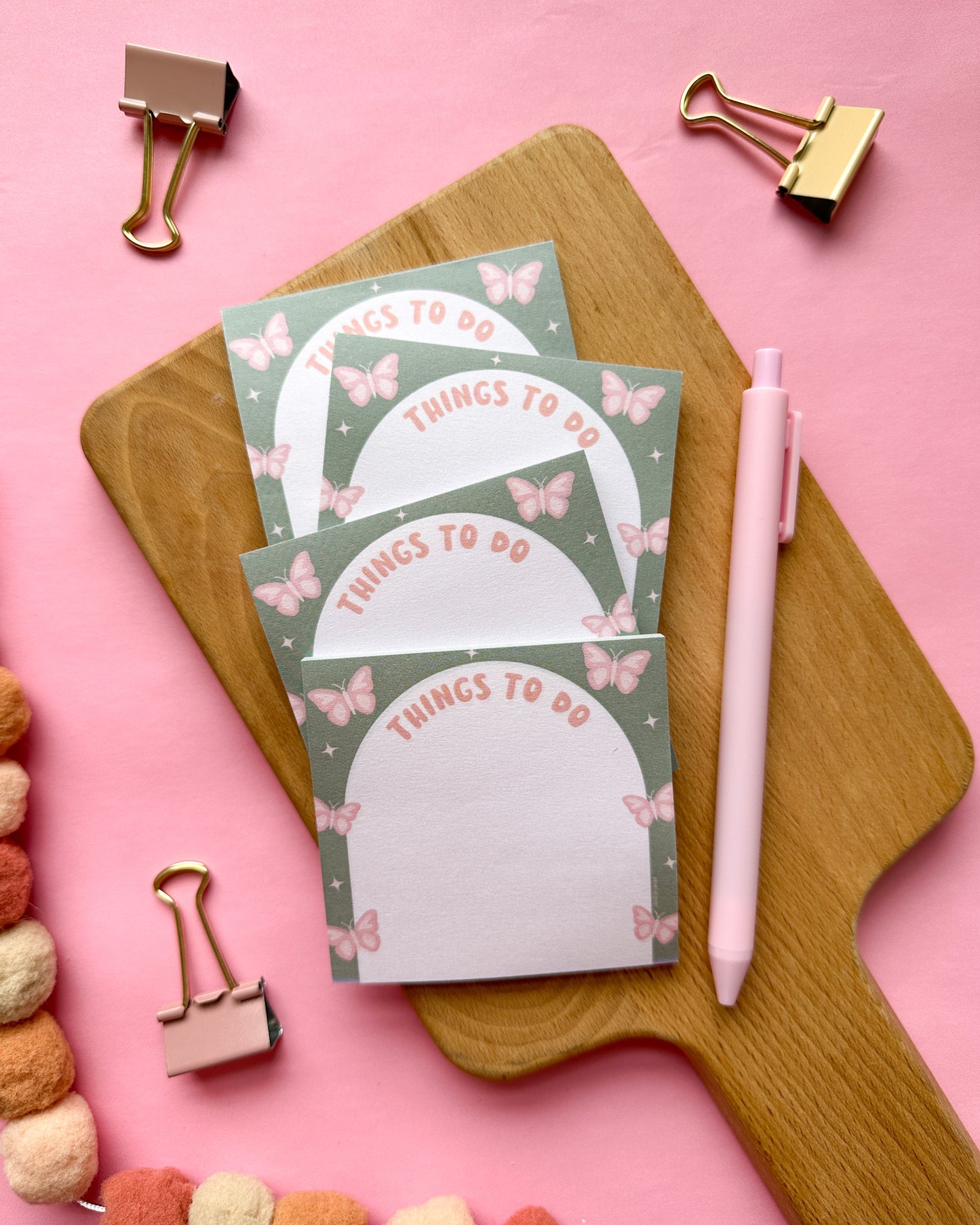 Things To Do Butterfly Sticky Notes