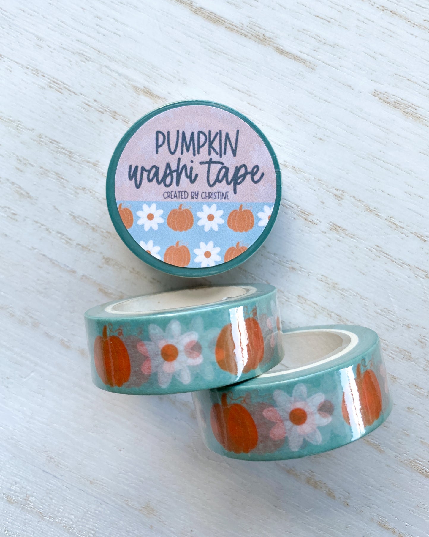 Pumpkin Flower Fall Washi Paper Tape