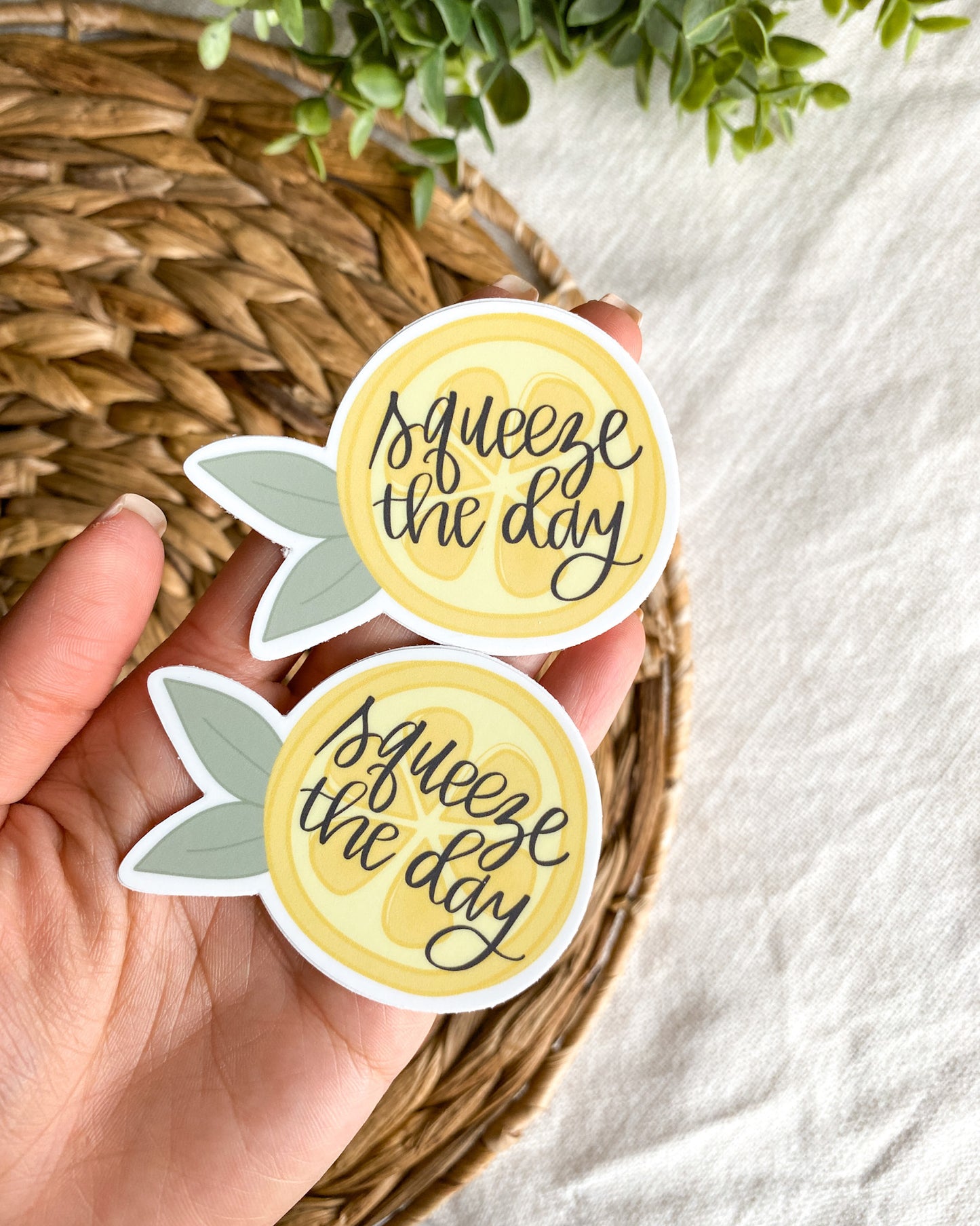 Squeeze The Day Lemon Sticker