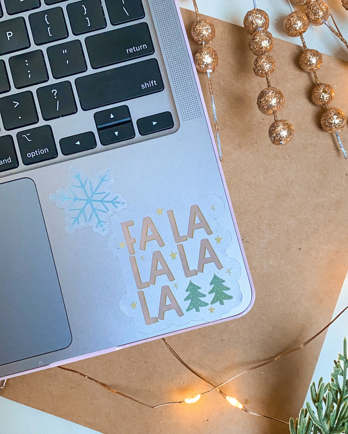 Fa La La Clear Holiday Sticker