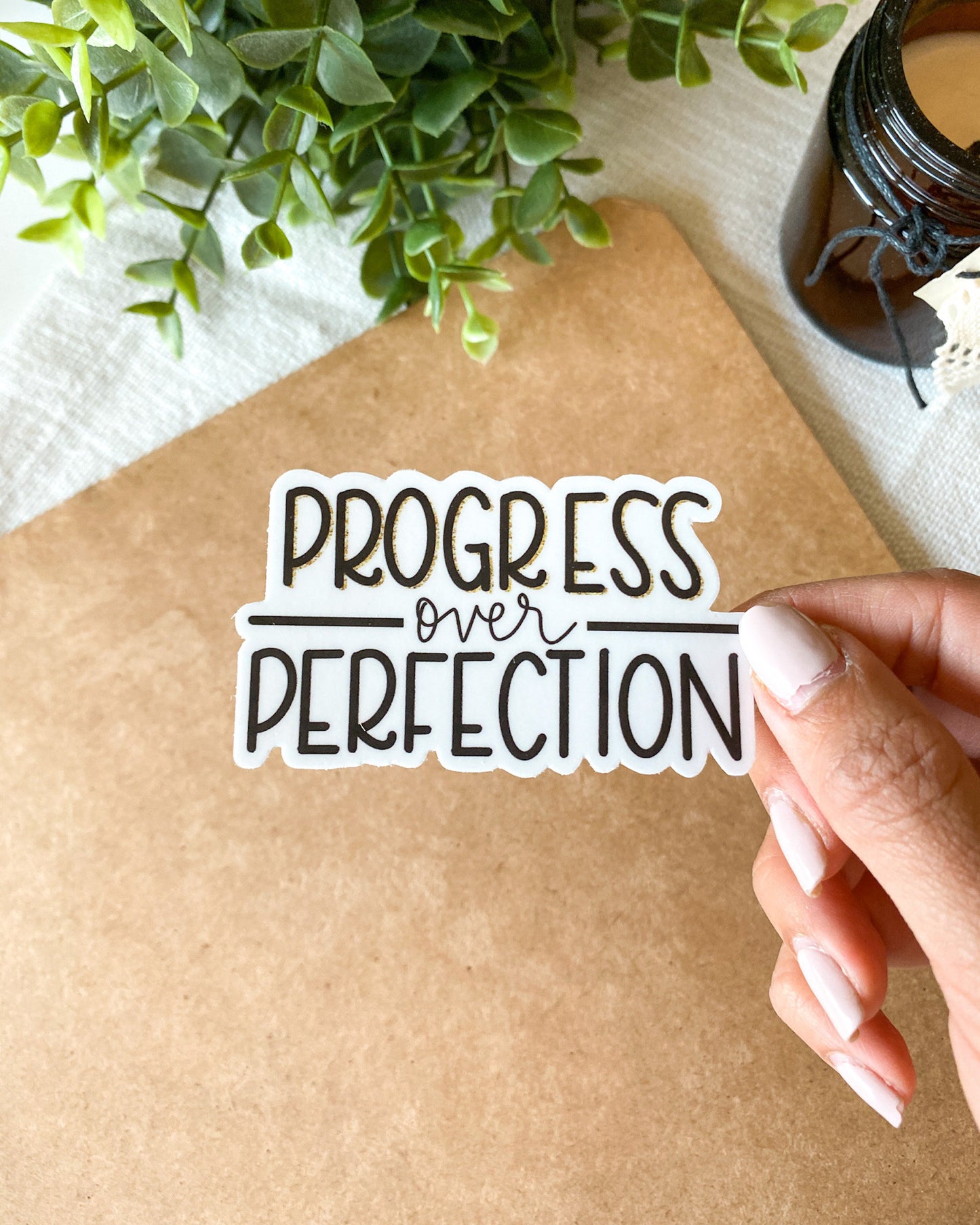 Progress Over Perfection Sticker
