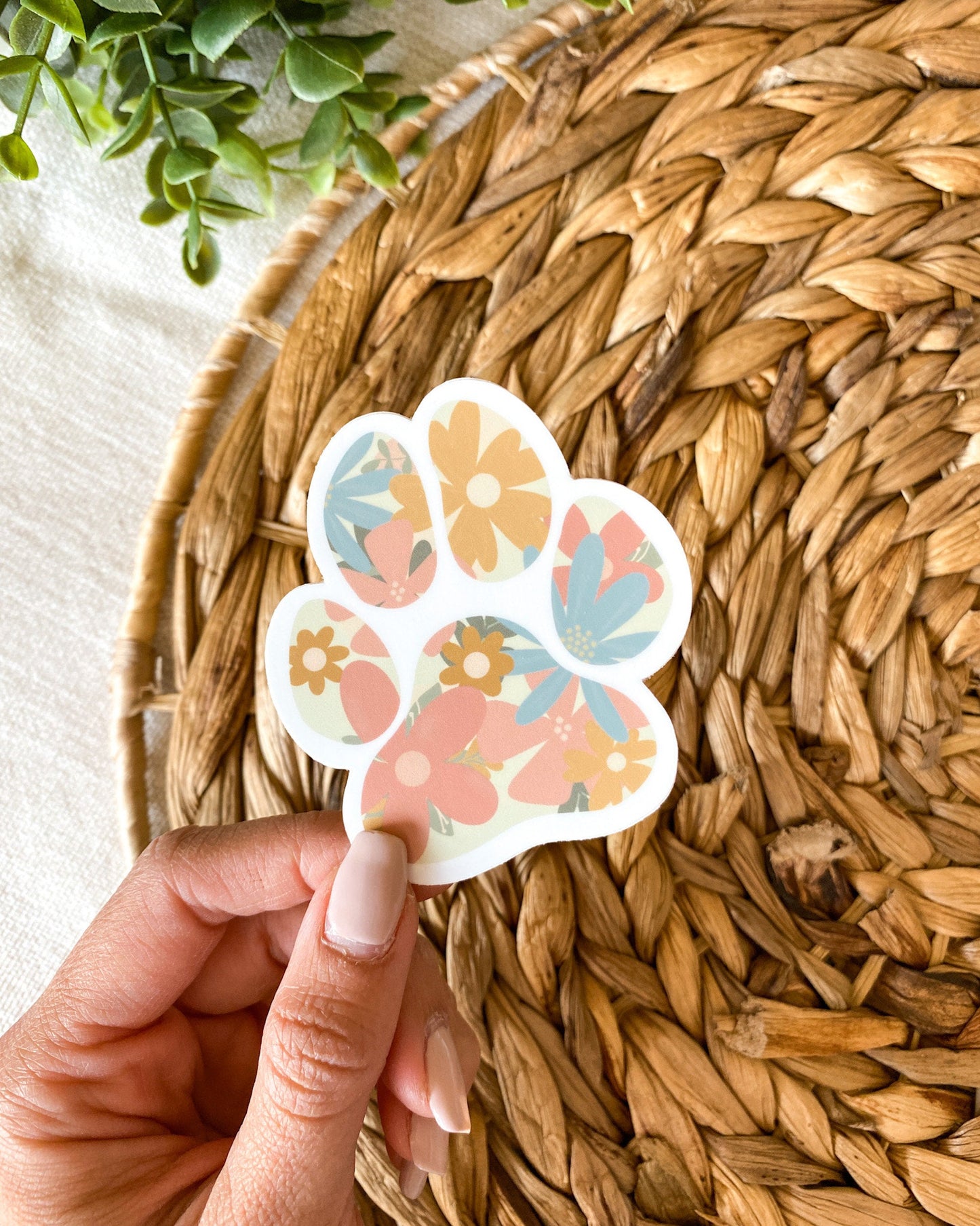 Floral Paw Sticker