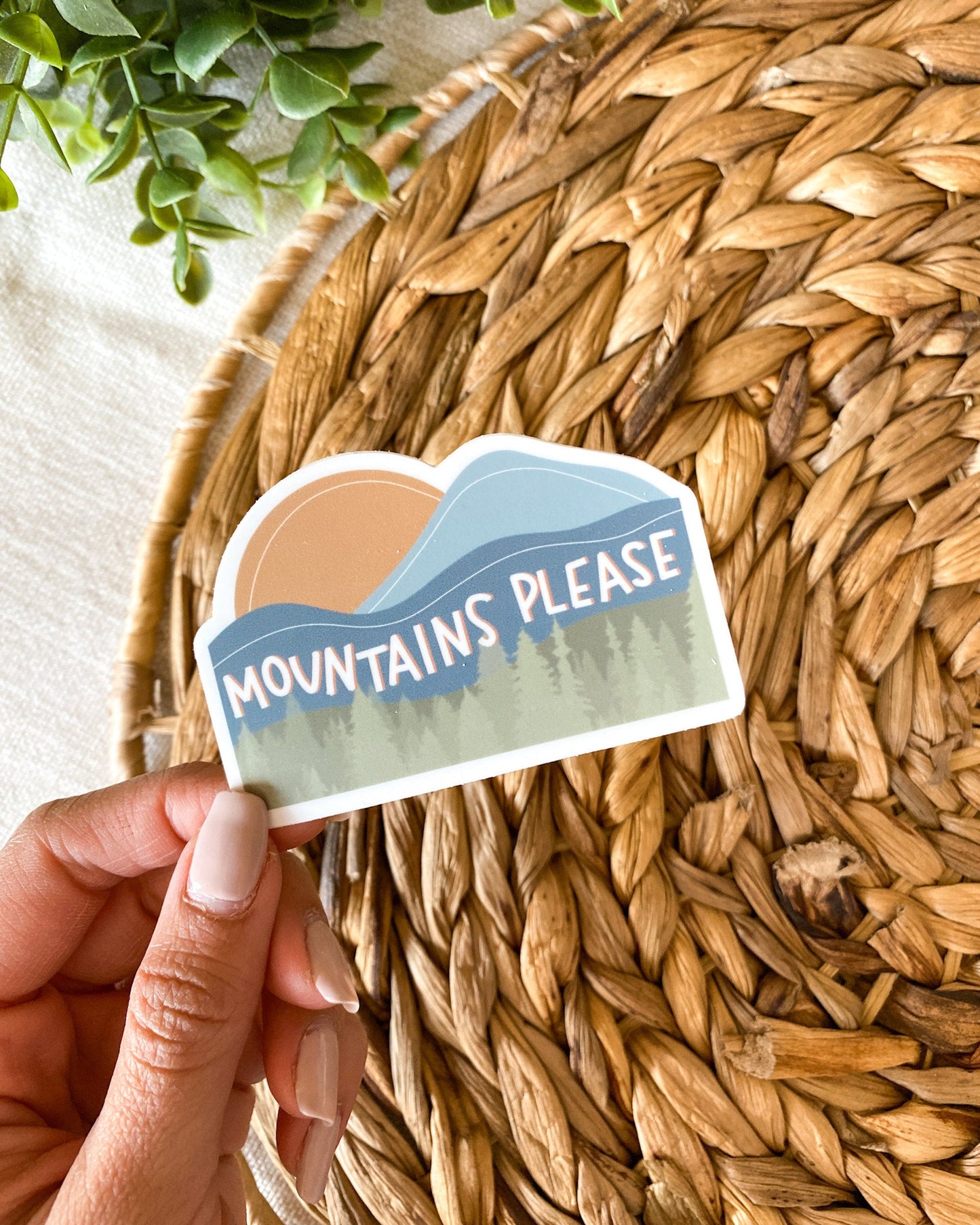 Mountains Please Sticker