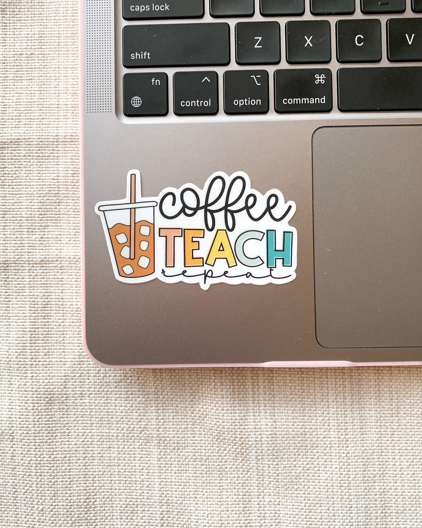 Coffee Teach Repeat Sticker