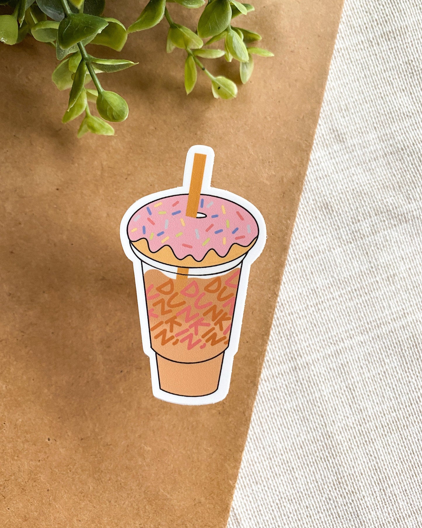 Dunkin Inspired Coffee Sticker