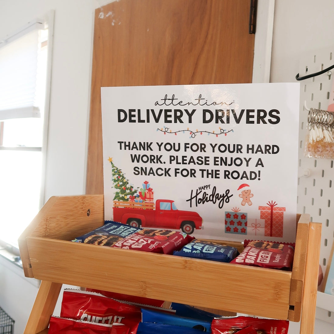 Delivery Drivers Snack Basket Sign - Free Printable
