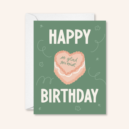 Happy Birthday Cake Sticker Card