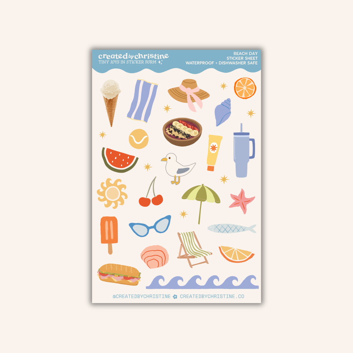 Beach Day Sticker Sheet
