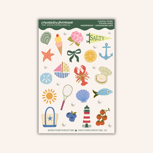 Coastal Picnic Sticker Sheet