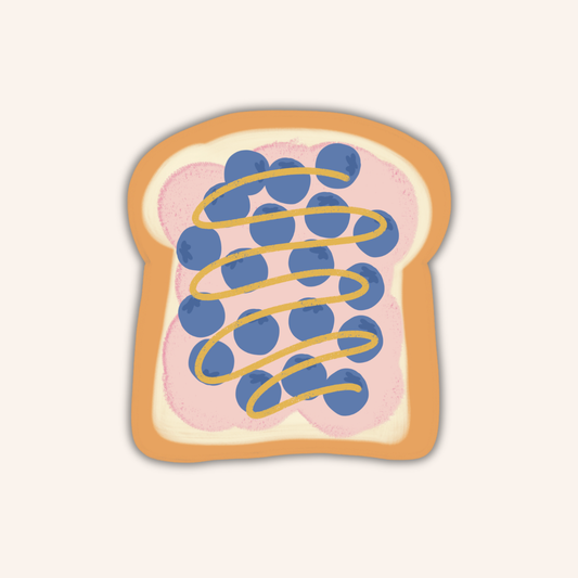 Blueberry Toast Sticker