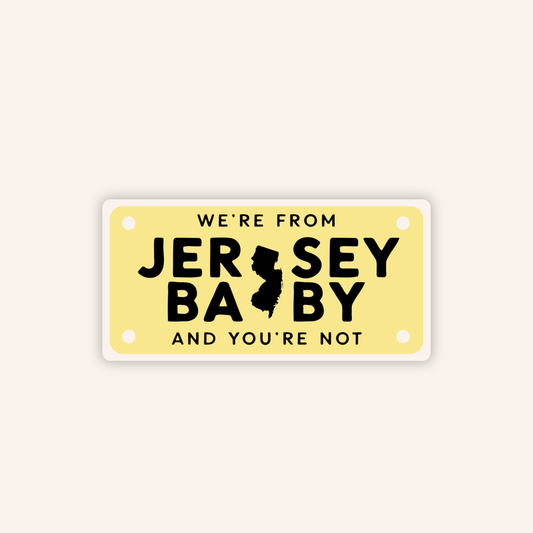 Jersey Baby License Sticker