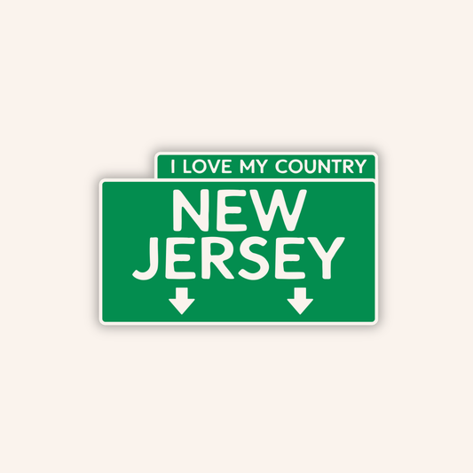 Love My Country NJ Sticker