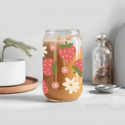 Strawberry Glass Cup