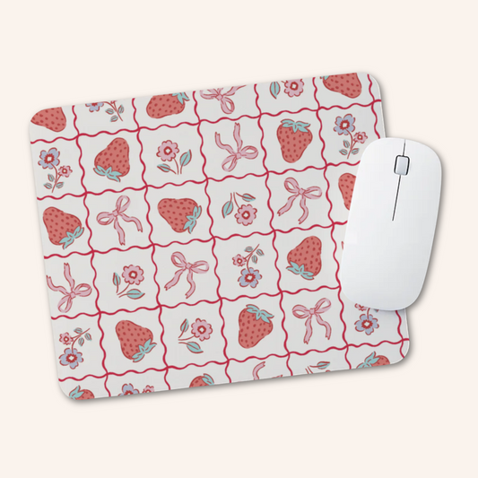Strawberry Bow Mousepad