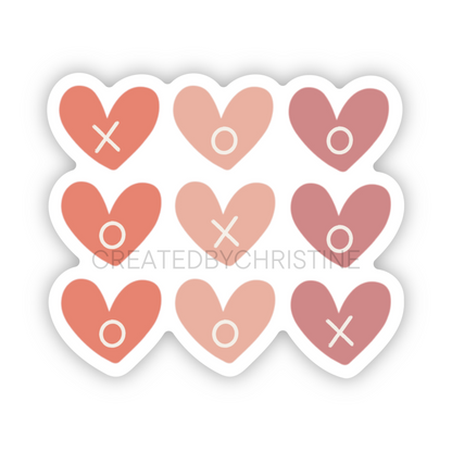 XO Hearts Valentine Sticker