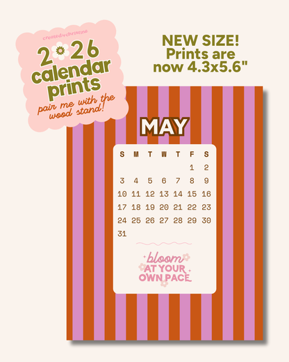 2026 Desk Calendar Prints Set